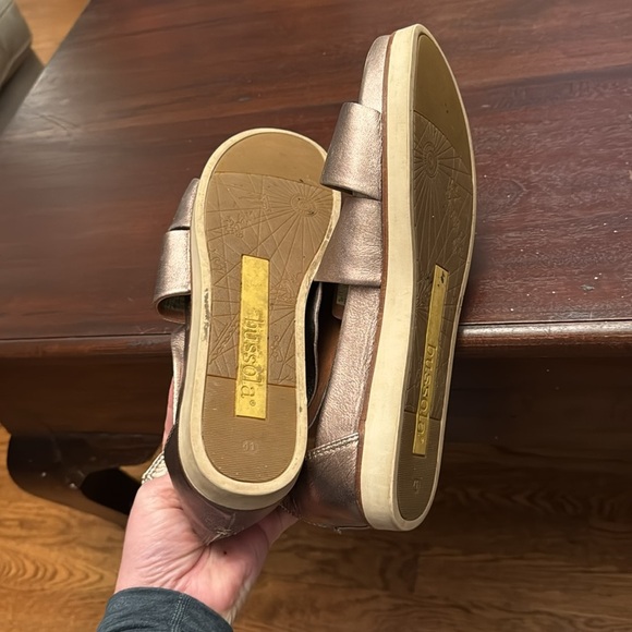 Bussola Potsdam Pauline soft, metallic, white gold, leather sandals size 41 - Picture 3 of 6